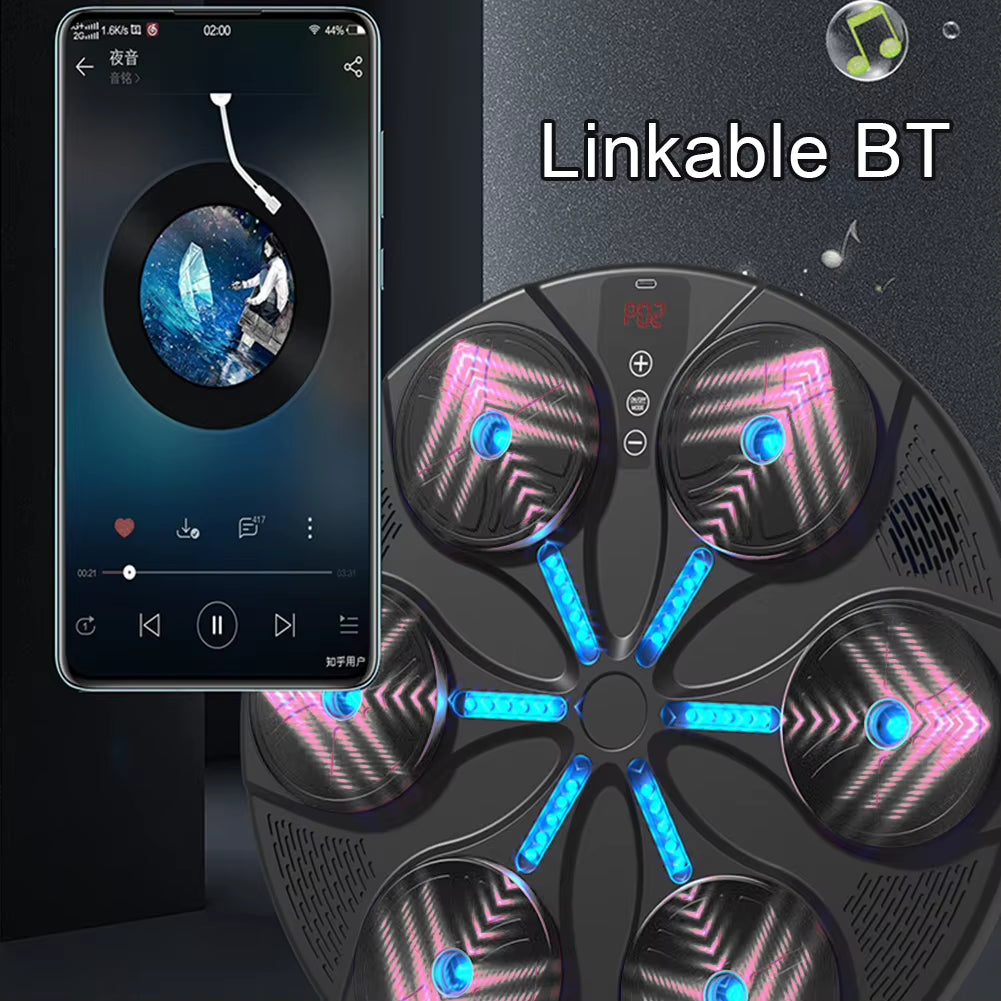 Revolutionary Music Boxing Machine - Adjustable Reaction Wall Target with USB Charging and Gloves for Kids and Adults