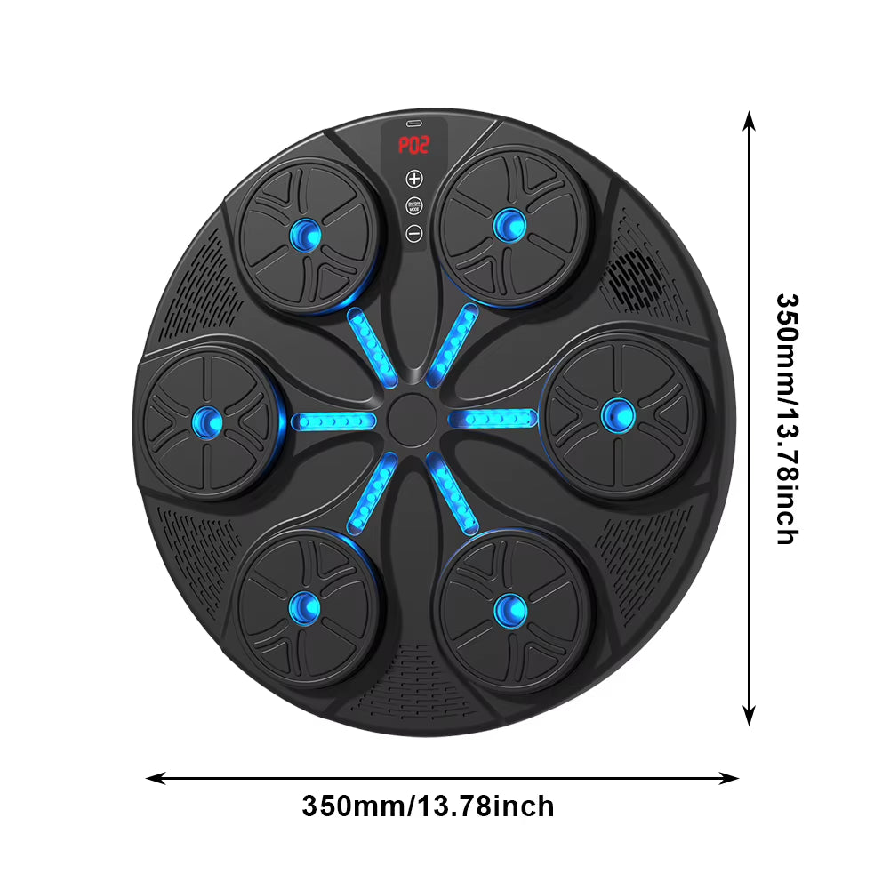 Revolutionary Music Boxing Machine - Adjustable Reaction Wall Target with USB Charging and Gloves for Kids and Adults