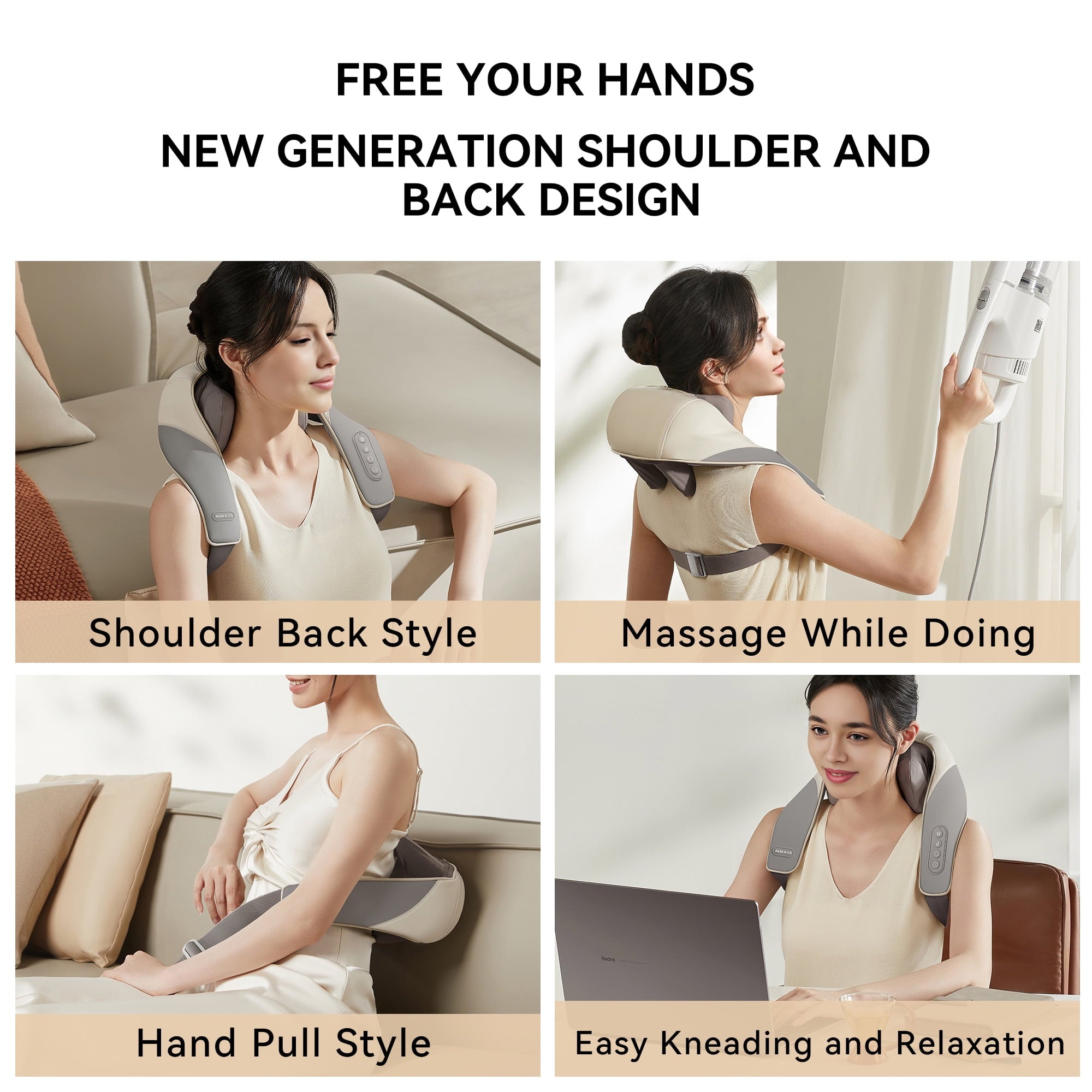 Experience Ultimate Relaxation with the Shiatsu Back, Shoulder, and Neck Massager - Electric Full Body Massager with Heat - Ideal Gift for Loved Ones